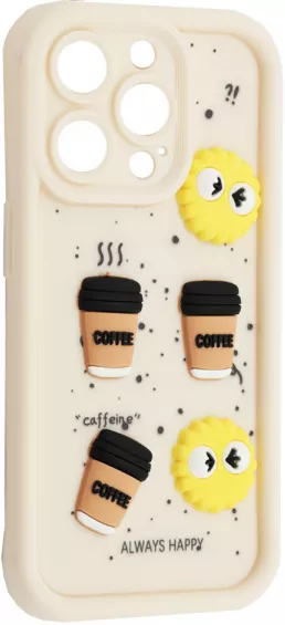 Чехол Pretty Things Case для Apple iPhone 13 Pro White / Always Happy - фото 1
