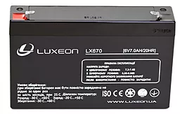 Акумуляторна батарея Luxeon 6V 7Ah (LX670)