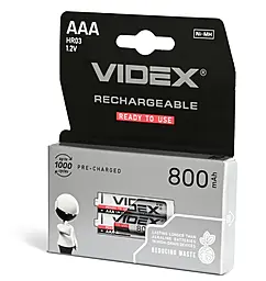 Аккумулятор Videx AAA (R03) 800mAh 2шт - фото Аккумулятор Videx AAA (R03) 800mAh 2шт