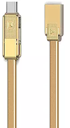USB Кабель Remax Gplex 3-in-1 USB to USB Type-C/Lightning/micro USB cable gold (RC-070th)