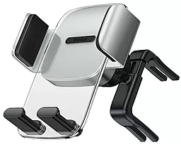 Тримач Baseus Easy Control Clamp Car Mount Holder Silver (SUYK000212) - фото Тримач Baseus Easy Control Clamp Car Mount Holder Silver (SUYK000212)