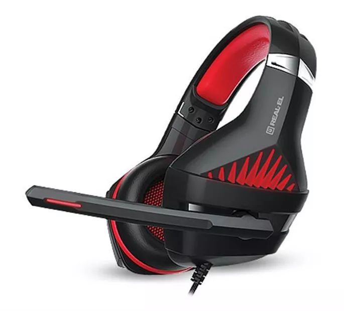 Навушники REAL-EL GDX-7600 Black/Red (EL124100028) - фото 1