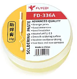 Флюс паста FLYCDI FD-336A 20 г в пластиковой емкости - фото Флюс паста FLYCDI FD-336A 20 г в пластиковой емкости