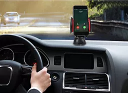 Держатель Awei X7 Car Mobile Holder With Suction Cup Black/Red - миниатюра 4 Держатель Awei X7 Car Mobile Holder With Suction Cup Black/Red - миниатюра 4
