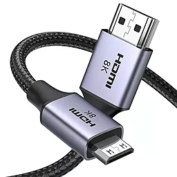 Відеокабель Ugreen HD163 mini HDMI - HDMI v2.1 8k 60hz 2m black (15515) - мініатюра 2