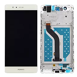 Дисплей Huawei P9 Plus (VIE-L09, VIE-L29, VIE-AL10) з тачскріном і рамкою, (OLED), White
