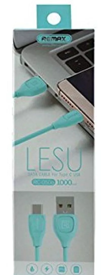 Кабель Remax Lesu USB-A - micro USB 12w 2.4a 1м cable Blue (RC-050m) - фото 3