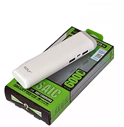 Повербанк GOLF GF-D3S LED 6000mAh White