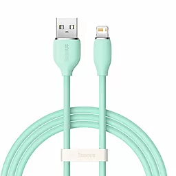 Кабель Baseus Jelly Liquid Silica Gel Fast Charging Data USB-A - Lightning 12w 2.4a 2м cable Green (CAGD000106) - фото Кабель Baseus Jelly Liquid Silica Gel Fast Charging Data USB-A - Lightning 12w 2.4a 2м cable Green (CAGD000106)