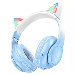 Наушники Hoco W42 Crystal Blue