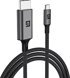 Видеокабель USB Type-C - HDMI v2.0 4k 60hz 2m black (ARM76891) ArmorStandart - фото Видеокабель USB Type-C - HDMI v2.0 4k 60hz 2m black (ARM76891) ArmorStandart