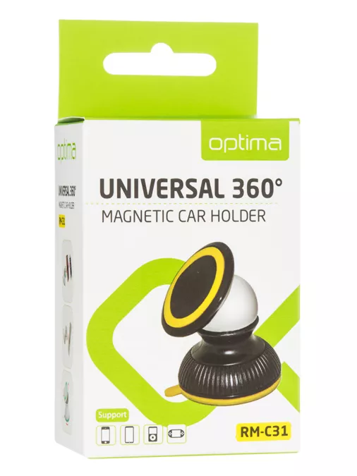 Тримач магнітний Optima RM-C31 Holder Black/Yellow - фото 4