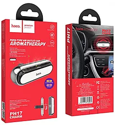 Автомобільний ароматизатор Hoco PH17 Charm Push-Type Air Outlet Silver - мініатюра 7