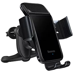 Тримач Baseus Smart Solar Power Wireless Car Mount Electric Holder Black (SUZG000001) - фото Тримач Baseus Smart Solar Power Wireless Car Mount Electric Holder Black (SUZG000001)
