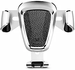 Держатель Baseus Premium Gravity Car Vent Mount Silver (SUYL-B0S) - фото Держатель Baseus Premium Gravity Car Vent Mount Silver (SUYL-B0S)