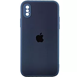 Чехол Epik TPU+Glass Matte Candy Full camera Apple iPhone X, iPhone XS Blue