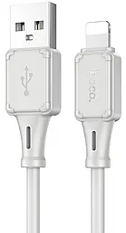 Кабель Hoco X101 silicone USB-A - Lightning 12w 2.4a 1м cable Gray - фото Кабель Hoco X101 silicone USB-A - Lightning 12w 2.4a 1м cable Gray