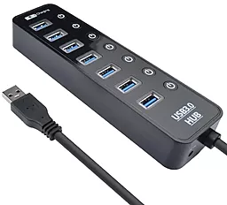 USB хаб EasyLife 7-in-1 black - фото USB хаб EasyLife 7-in-1 black