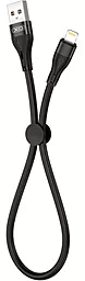 Кабель XO NB179 USB-A - Lightning 12w 2.4a 0.25м cable Black - фото Кабель XO NB179 USB-A - Lightning 12w 2.4a 0.25м cable Black