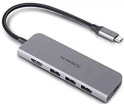 USB Type-C хаб (концентратор) REAL-EL CQ-700 Space Gray (EL123110002)