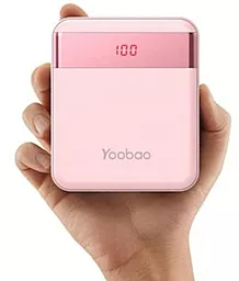 Повербанк Yoobao M4 Pro 10000 mAh Pink - миниатюра 2 Повербанк Yoobao M4 Pro 10000 mAh Pink - миниатюра 2