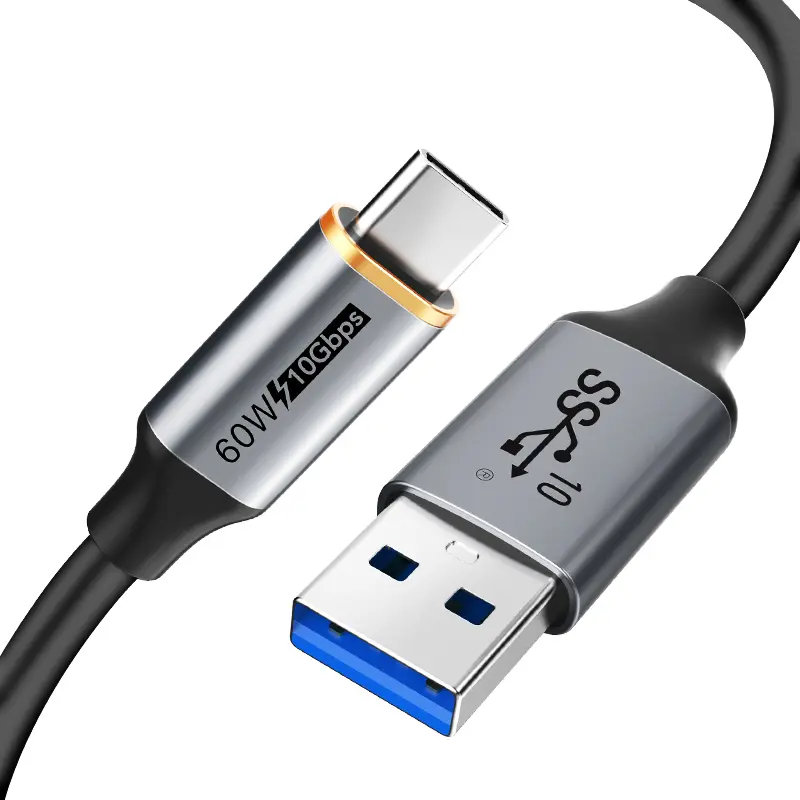 Кабель Cabletime USB3.1 - Type-C 60w 3a 1м cable Black (CA60J) - фото 1