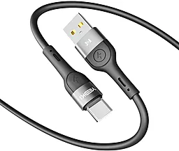 Кабель Yoki YK-EX11 EXTRA USB-A - Type-C 15w 3a 2м cable Black - миниатюра 3 Кабель Yoki YK-EX11 EXTRA USB-A - Type-C 15w 3a 2м cable Black - миниатюра 3