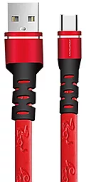 Кабель WUW X96 USB-A - Type-C 12w 2.4a 1м cable Red - фото Кабель WUW X96 USB-A - Type-C 12w 2.4a 1м cable Red