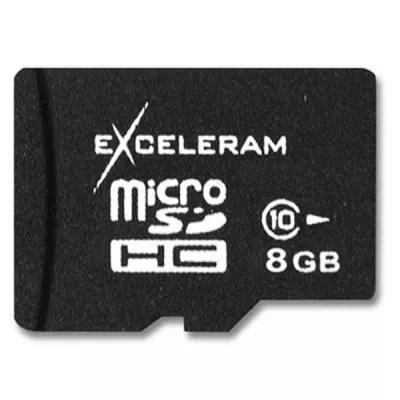 Карта памяти Exceleram microSDHC 8GB Class 10 (MSD0810) - фото 1