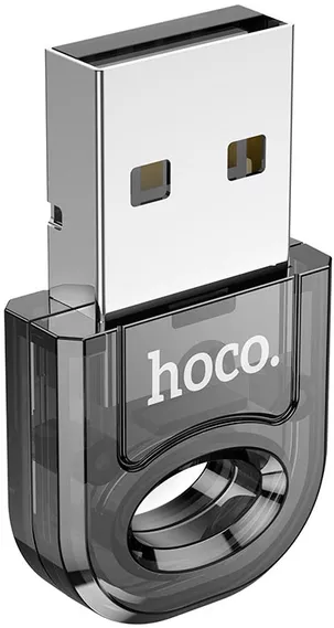 Bluetooth адаптер Hoco UA28 Mini Portable USB Bluetooth 5.1 Adapter Transparent black - фото 5