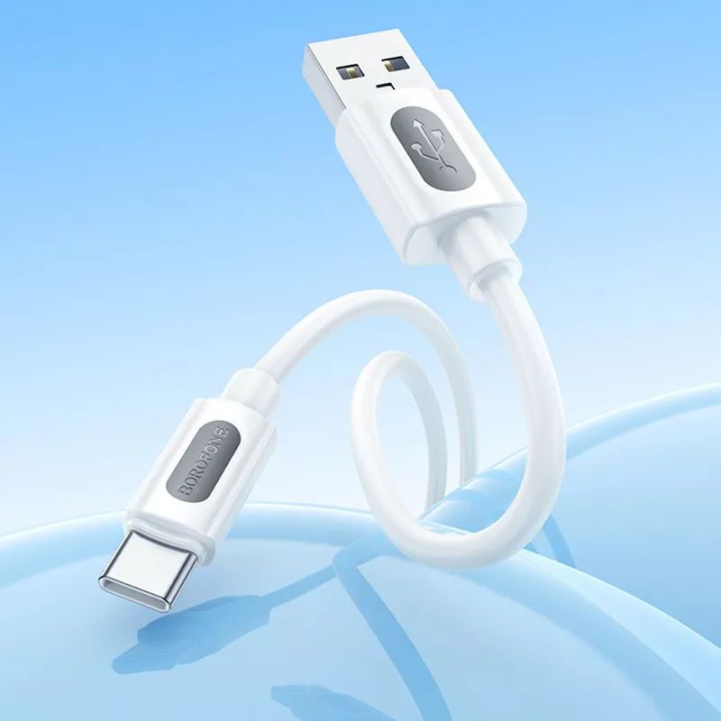 Кабель Borofone BX114 Structure USB-A - Type-C 15w 3a 1м cable White - фото 4