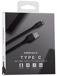 Кабель Momax Go Link USB-A - Type-C 12w 2.4a 1м cable Black (DTA7D) - миниатюра 6 Кабель Momax Go Link USB-A - Type-C 12w 2.4a 1м cable Black (DTA7D) - миниатюра 6