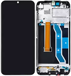Дисплей Realme C15 з тачскріном і рамкою, оригінал, Black - фото Дисплей Realme C15 з тачскріном і рамкою, оригінал, Black