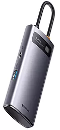 Мультипортовый USB Type-C хаб Baseus Gleam Series 4-in-1 gray (WKWG070013)