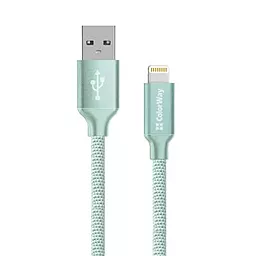 USB Кабель ColorWay Lightning Cable 2м Mint (CW-CBUL007-MT)