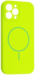 Чехол Silicone Case Full Camera Fine Ring MagSafe для Apple iPhone 15 Pro Party Green - фото Чехол Silicone Case Full Camera Fine Ring MagSafe для Apple iPhone 15 Pro Party Green