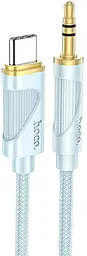 Аудио кабель Hoco UPA30 Friend audio AUX mini Jack 3.5 мм - USB Type-C M/M cable 1 м blue