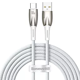USB Кабель Baseus Glimmer Series 100w 5a USB Type-C cable white