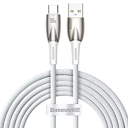 Кабель Baseus Glimmer Series USB-A - Type-C 100w 5a 2м cable White (CADH000602)