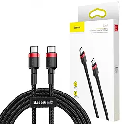Кабель Baseus Cafule USB Type-C - Type-C 60w 3a 2м PD cable Black/Red (CATKLF-H91) - миниатюра 10 Кабель Baseus Cafule USB Type-C - Type-C 60w 3a 2м PD cable Black/Red (CATKLF-H91) - миниатюра 10