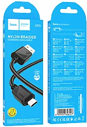 Кабель Hoco X113 USB-A - micro USB 12w 2.4a 1м cable Black - мініатюра 4