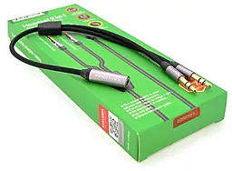 Аудио разветвитель iKaku KSC-569 mini Jack 3.5mm M/2xF 0.27 м cable black (YT-KSC-569) - фото Аудио разветвитель iKaku KSC-569 mini Jack 3.5mm M/2xF 0.27 м cable black (YT-KSC-569)