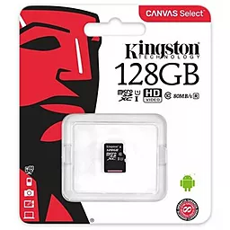 Карта пам'яті Kingston microSDXC 128GB Canvas Select Class 10 UHS-I U1 (SDCS/128GBSP) - мініатюра 2