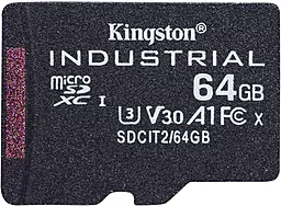 Карта памяти Kingston 64 GB microSDXC UHS-I (U3) V30 A1 Industrial + SD Adapter (SDCIT2/64GB) - миниатюра 2