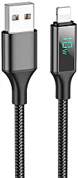 Кабель Borofone BU32 Digital Display USB-A - Lightning 12w 2.4a 1.2м cable Black - фото Кабель Borofone BU32 Digital Display USB-A - Lightning 12w 2.4a 1.2м cable Black