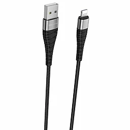 Кабель Borofone BX32 Munificent USB-A - Lightning 12w 2.4a 1м cable Black - фото Кабель Borofone BX32 Munificent USB-A - Lightning 12w 2.4a 1м cable Black