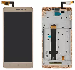 Дисплей Xiaomi Redmi Note 3 Pro (147mm) с тачскрином и рамкой, Gold - фото Дисплей Xiaomi Redmi Note 3 Pro (147mm) с тачскрином и рамкой, Gold