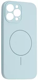 Чохол Silicone Case Full Camera Fine Ring MagSafe для Apple iPhone 13 Pro Max Light Blue - фото Чохол Silicone Case Full Camera Fine Ring MagSafe для Apple iPhone 13 Pro Max Light Blue