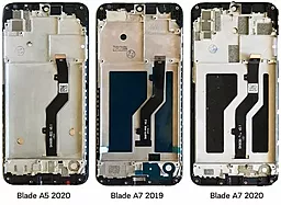 Дисплей ZTE Blade A5 2020 (FPC-T61PTS01V1F) с тачскрином и рамкой, Black - миниатюра 2