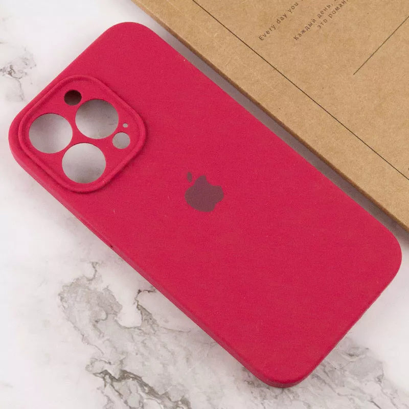 Чохол Silicone Case Full Camera для Apple iPhone 13 Pro Max Rose Red - фото 3
